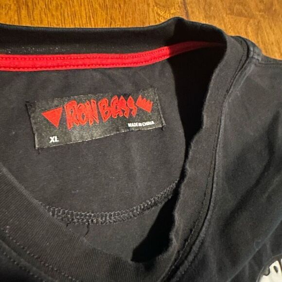 Bass By Ron Bass Rare Graphic Art Inspired Designer Street Wear Mens Shirt XL - Picture 3 of 8